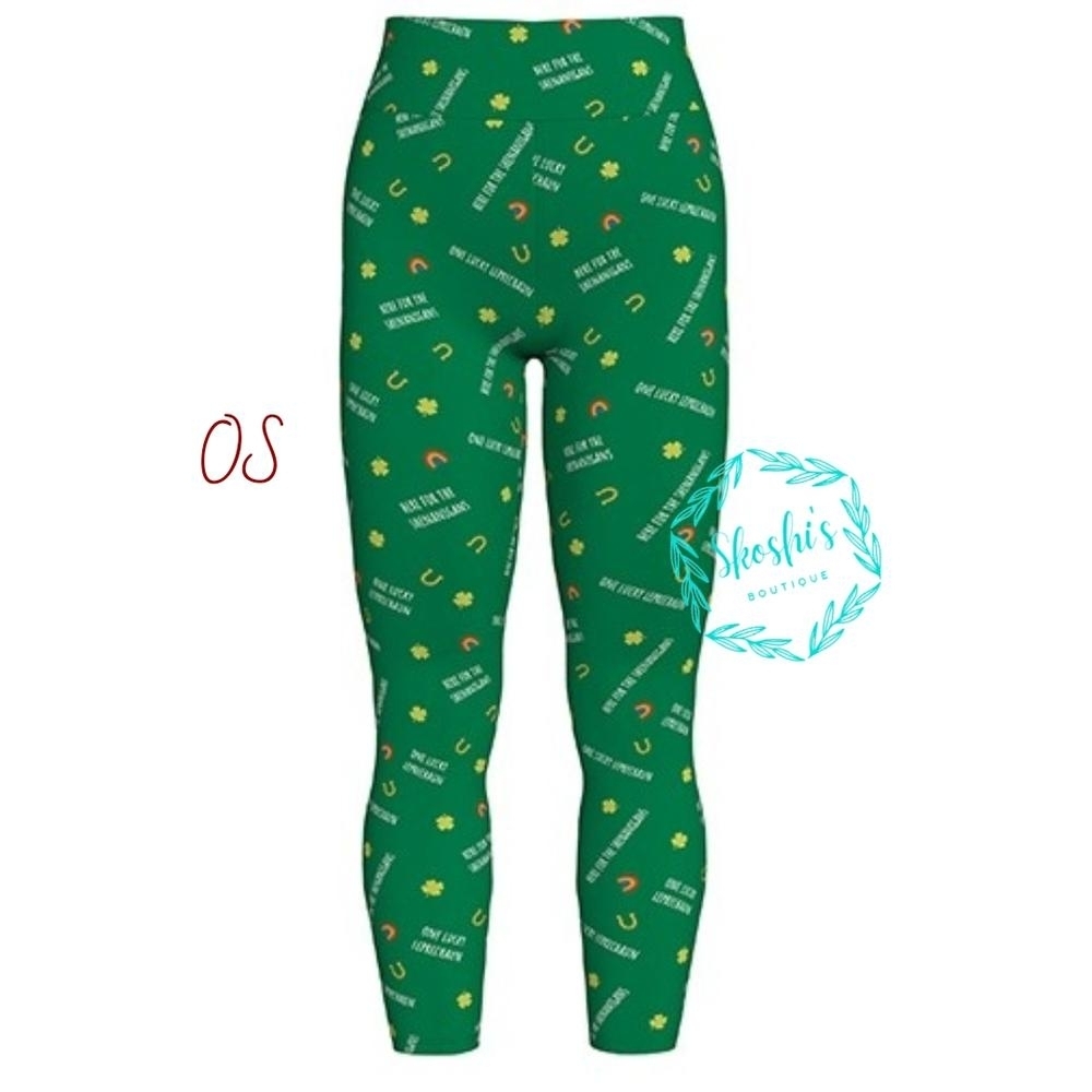 LuLaRoe Green Patterned Leggings